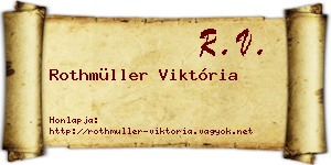 Rothmüller Viktória névjegykártya